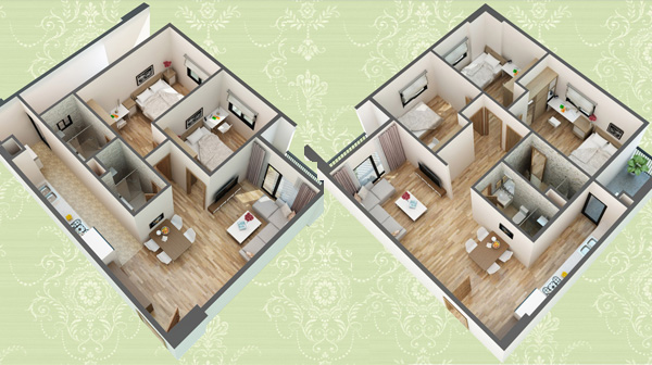 Thiết kế căn hộ chung cư HUD3 Nguyễn Đức Cảnh